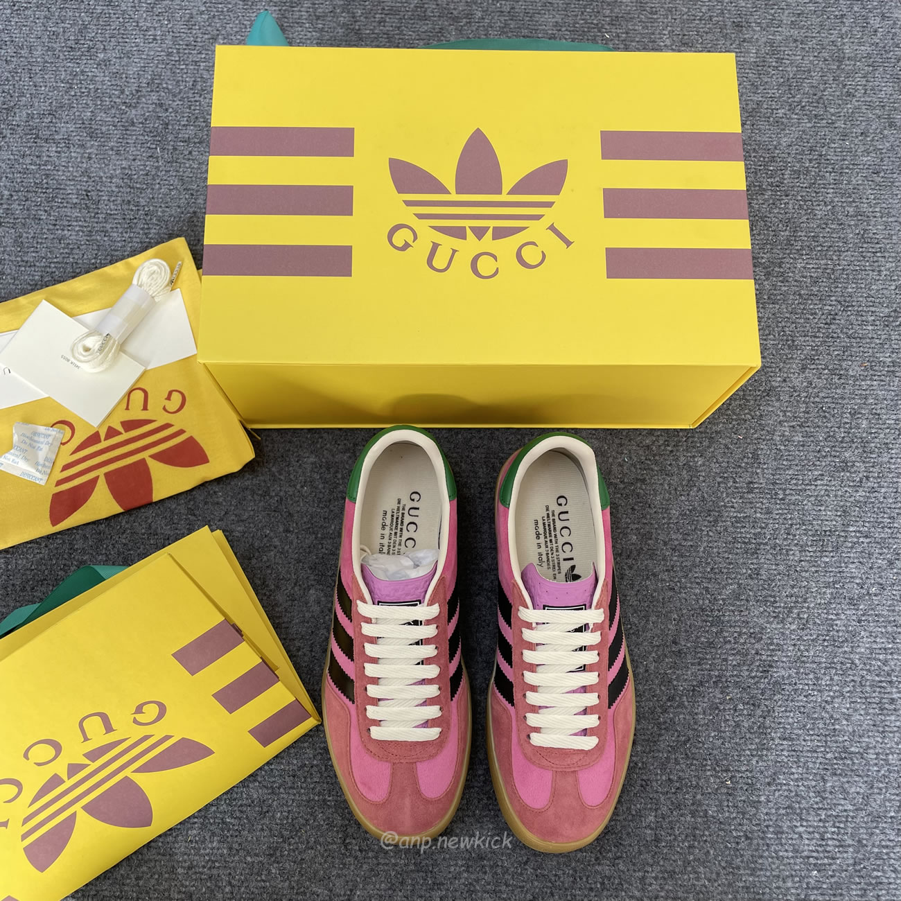 Adidas X Gucci Gazelle En Rosa De Mujer 707864 9stu0 5960 (2) - www.newkick.vip